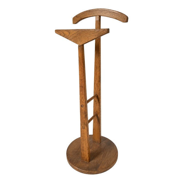 Vintage Gentlemans Valet Stand in Oak, 1950s For Sale