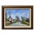 Vintage Figurative Landscape Road Through the Village by Gustafson For Sale