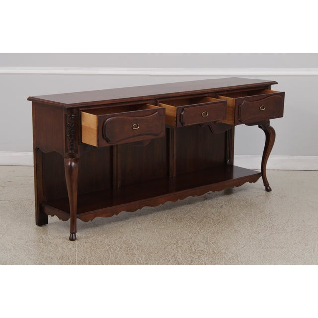 Mount Airy Furniture Company Mt Airy Cherry 2 Tier Country French Style Sideboard For Sale - Image 4 of 15