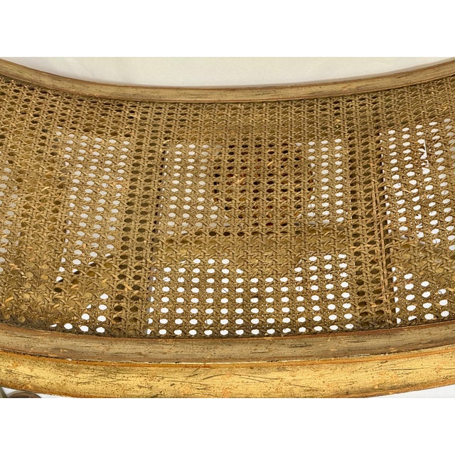 Mustard 1970’s Sarreid LTD Neoclassical Painted Bench For Sale - Image 8 of 16