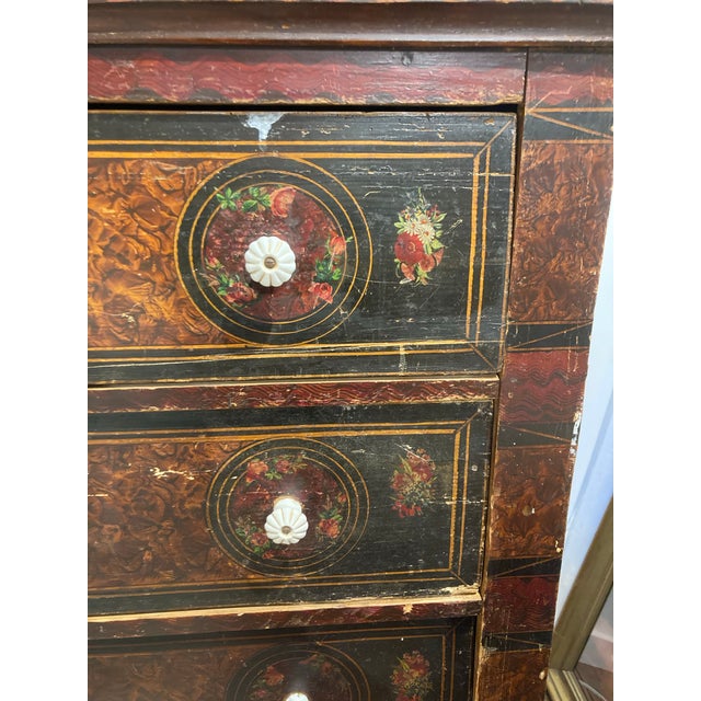 Mid 19th Century 19th Century Painted Chest of Drawers For Sale - Image 5 of 9