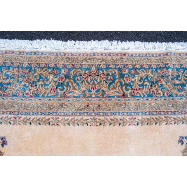 Antique Approx. 10 X 15 Creme Color Wool Room Size Oriental Rug For Sale - Image 4 of 16