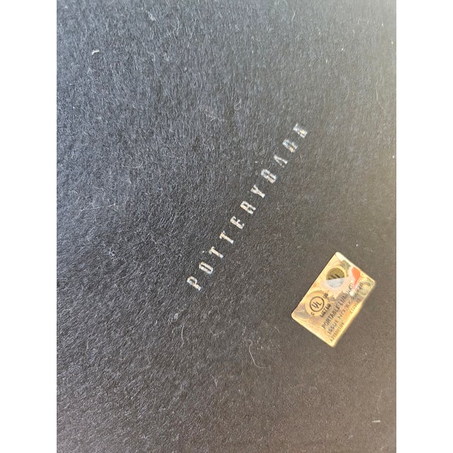 Pottery Barn Double Gourd Porcelain Table Lamp With Bronze Iron Base