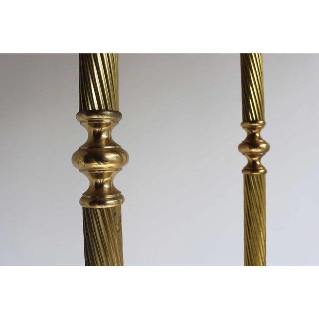 Metal Vintage Italian Ornate Brass Free Standing Coat and Hat Racks, 1960s, Set of 2 For Sale - Image 7 of 14