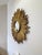 Large Sun Mirror in Carved and Gilded Wood, 1950s, in Good conditions. Designed 1950 to 1959