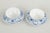 Blue Fluted Half Lace Two Teacups with Saucers by Royal Copenhagen, 1980s, Set of 4 For Sale - Image 4 of 5