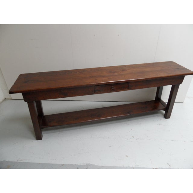 Vintage Oak Side Table, 1920s For Sale - Image 9 of 13