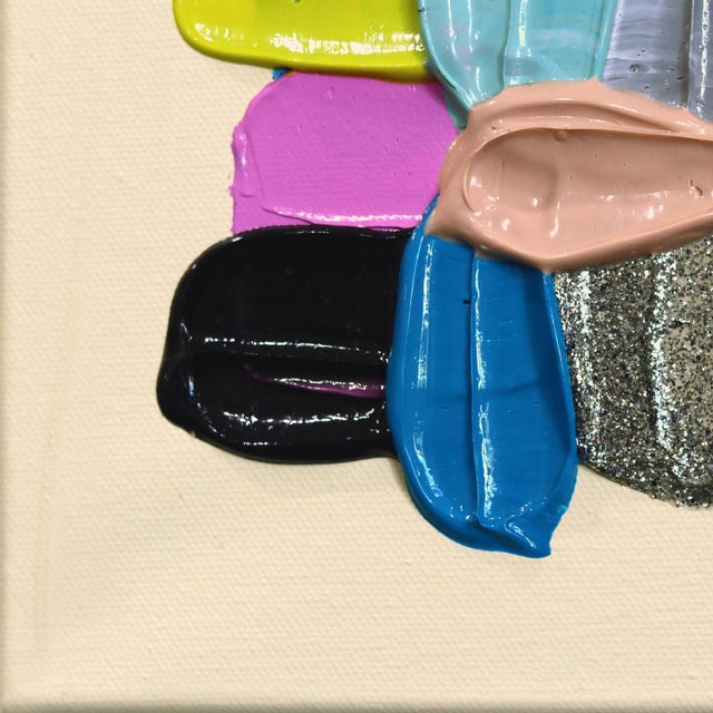 Stylin' - Original Glitter Accent Impasto Abstract Acrylic Painting For Sale In Los Angeles - Image 6 of 9