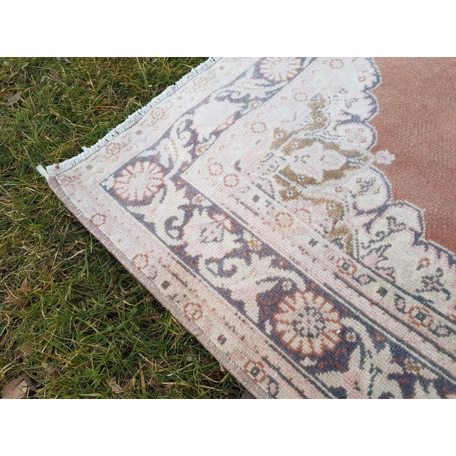 Textile Turkish Oushak Rug Tan Carpet 2'9" X 4'11" For Sale - Image 7 of 11