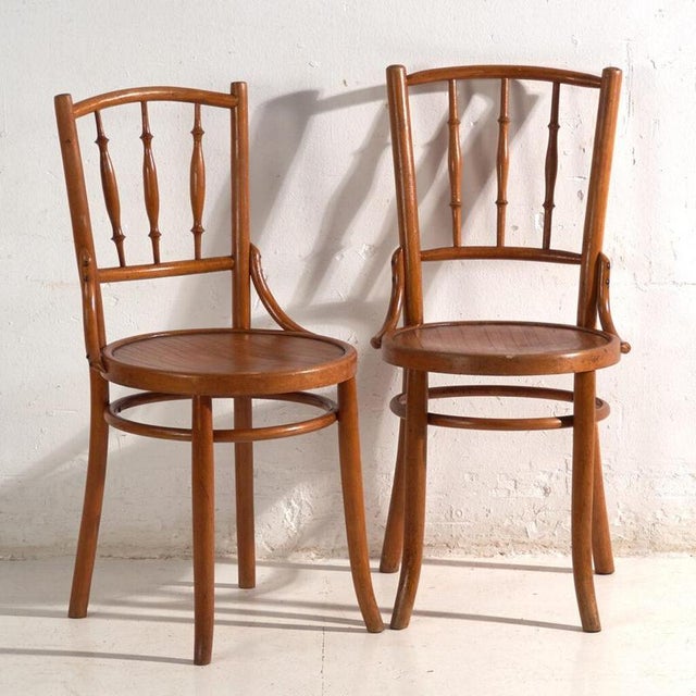 Bentwood Chairs in the style of Thonet, Hungary, 1960, Set of 2 For Sale - Image 3 of 3