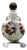 Painted Porcelain Snuff Bottle in the Shape of a Moon Flask and Painted With Roosters For Sale