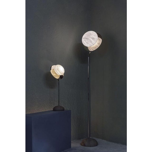 Metal Reflex Floor Lamp by United Alabaster For Sale - Image 7 of 10