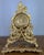 Vintage French Rococo Louis XV Style Revival Gilt Metal Mantel Clock For Sale - Image 4 of 14
