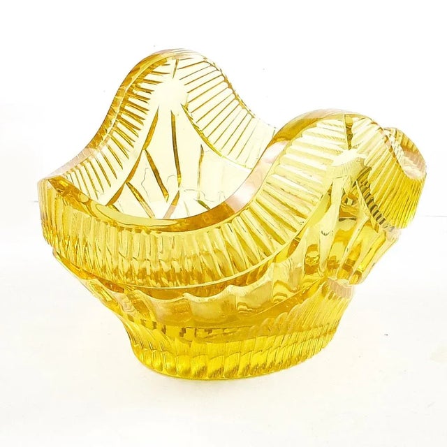 Yellow Art Deco Jardiniere from R. Hlousek, Czechoslovakia, 1950s For Sale - Image 8 of 12