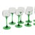 Vintage set of 10 Luminarc Alsace wine glasses, large glasses with a narrow dark green base, they have a capacity of just...