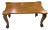 Antique, Tiger Oak, Coffee Table With Cabriole Legs, Eagle’s Talon Feet, and Wooden Casters, 1870’s For Sale