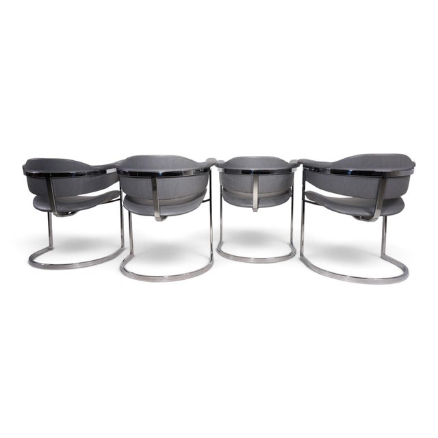 1970s Vintage Dining Chairs by Vittorio Introini for Mario Sabot, 1970, Set of 4 For Sale - Image 5 of 18