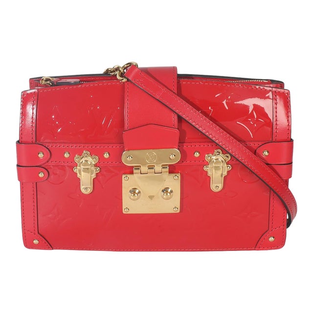 Cherry Monogram Vernis Trunk Clutch Bag For Sale