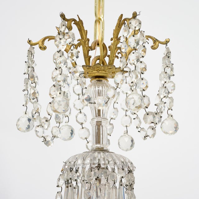 Baccarat French Antique Chandelier by Baccarat, Crystal and Bronze For Sale - Image 4 of 9