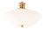 Model 71 Ceiling Lamp in Brass and Opaline Glass attributed to Lisa Johansson-Pape, 1950s For Sale