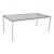 Room & Board Parsons Tempered Glass + Metal Frame Dining Table For Sale