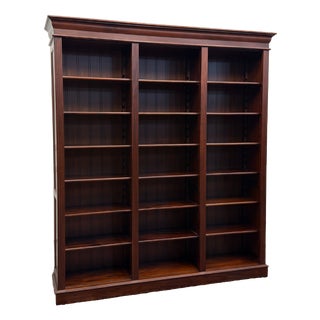 Classic English Open Bookcase For Sale