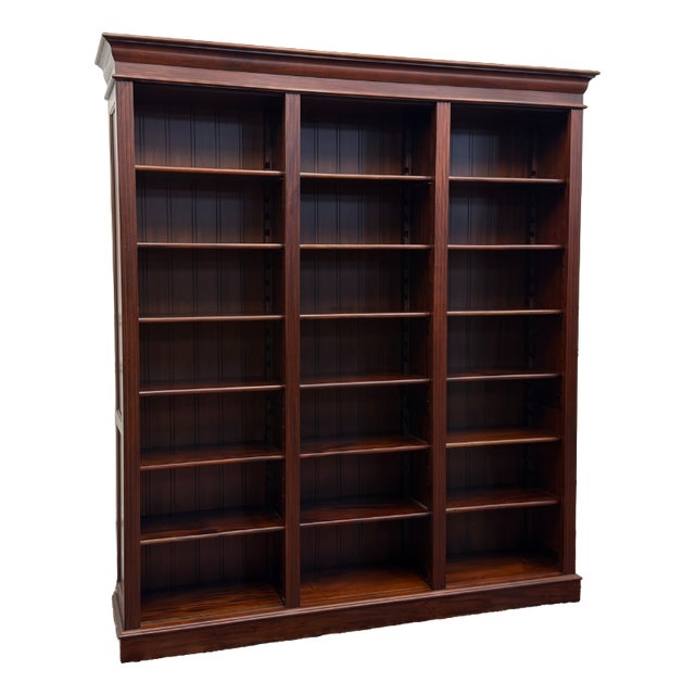 Classic English Open Bookcase For Sale