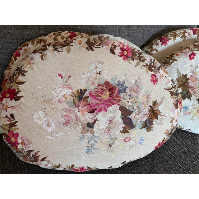 Mid 19th Century A Set of Four Antique Aubusson Pillows For Sale - Image 5 of 9