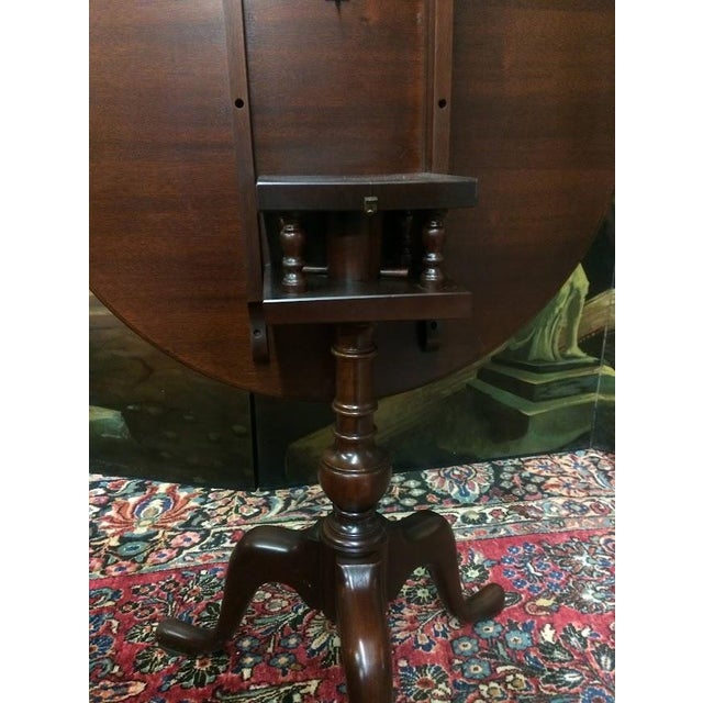 Vintage Tilt Top Table, Mahogany Accent Table For Sale - Image 11 of 12