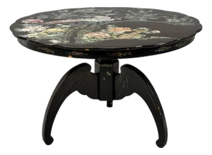 Chinese Export, Ebonized Wood, Mother-of-Pearl, Center Table, China, 1900
