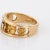 Gemstone Vintage 70s Nugget Ring 24k Gold Diamond Sz 7 14k Stacking Band Fine Jewelry For Sale - Image 7 of 7