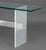 Metal Modern Glass Top Console Table With Lucite and Steel Base For Sale - Image 7 of 9