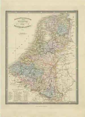 Antique Map of the Kingdom of the Netherlands by Wyld, 1845