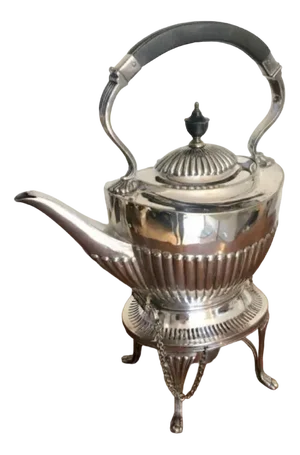 Edwardian Silver Plated Spirit Kettle on Stand, 1910s