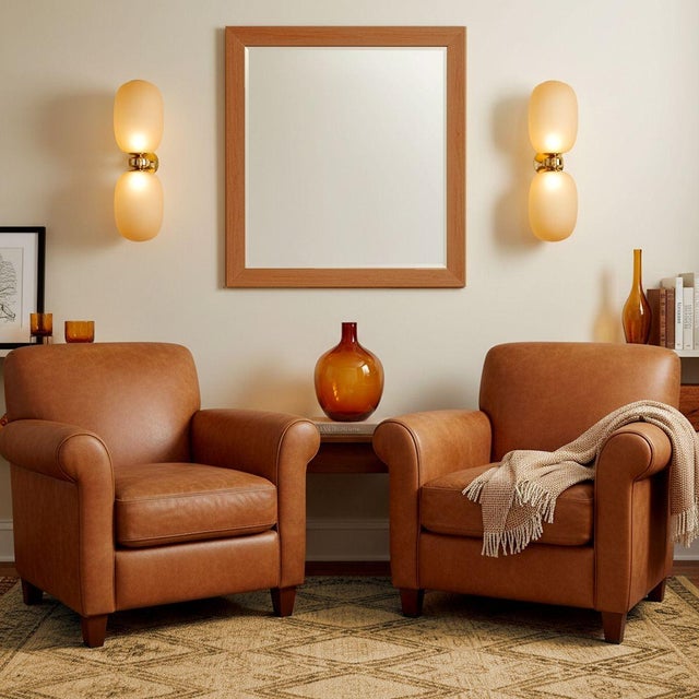 Pair of Mid-Century-Modern Murano glass and brass sconces, Barovier & Toso style Italy 1980s. Two pairs of sconces...