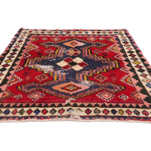 Persian Vintage Persian Lori Rug - 04'06 X 06'08 For Sale - Image 3 of 9