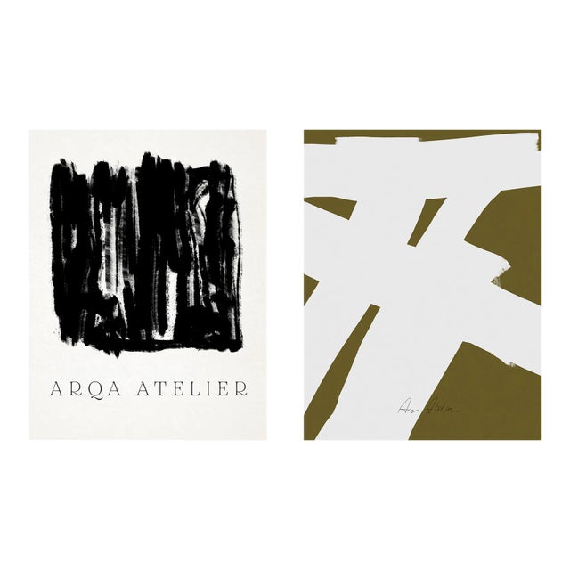 Contemporary Minimalist Abstract Giclee Prints - a Pair For Sale
