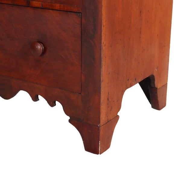 Antique Empire Classical Flame Mahogany Secretary Desk C1840 For Sale - Image 6 of 18