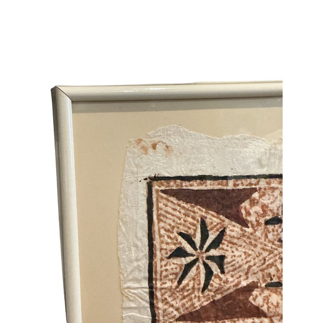 Tribal Early 20th Century Original Framed Tapa Cloth For Sale - Image 3 of 10