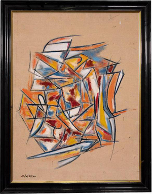 Giorgio Lo Fermo, Lines, 2019, Oil on Canvas, Framed