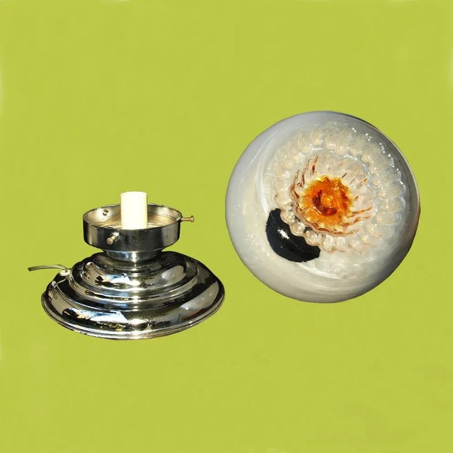 Chromed Metal & Glass Table Lamp by Toni Zuccheri for VeArt, 1970s For Sale - Image 11 of 12