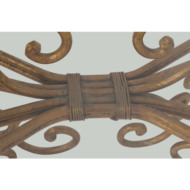 1960s Gilt Wrought Iron Coffee Table in the Style of Maison Jansen For Sale - Image 11 of 11