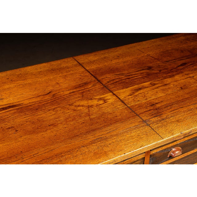 Brown Antique Double Flat File Drafting Table For Sale - Image 8 of 15