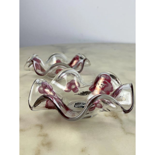 Layer of ashtray/vide poche in decorated Murano glass, Italy, 60s Found in a noble apartment. Integrity and in excellent...