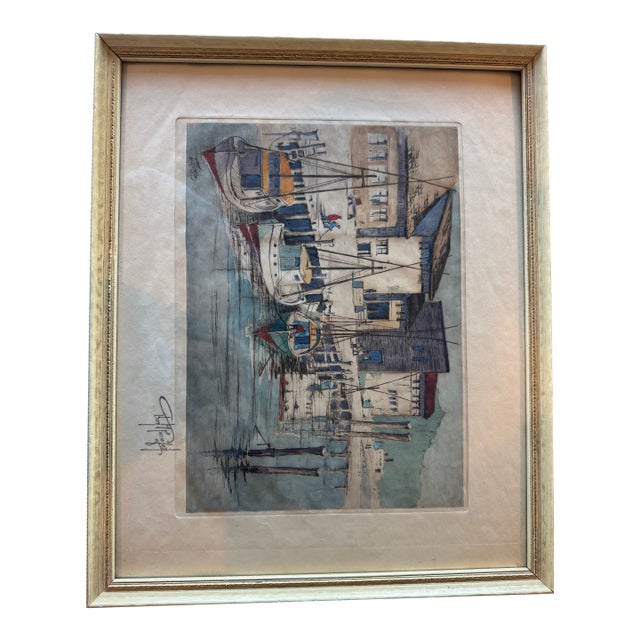 1940s Joe Knowles “Columbia River Trollers” Hand‑Printed Etching – Limited Edition 58/100 or 30/100– Signed For Sale
