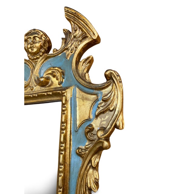 Italian Rococo Mirror in Gilded Wood with Gold Leaf For Sale - Image 9 of 15