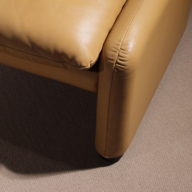 Animal Skin Leather Maralunga Ottoman by Vico Magistretti for Cassina, Italy, 1973 For Sale - Image 7 of 14