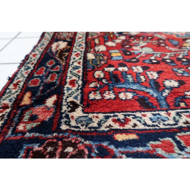 Persian 1920s, Antique Persian Hamadan Handmade Runner 3.5' X 9.9' For Sale - Image 3 of 13