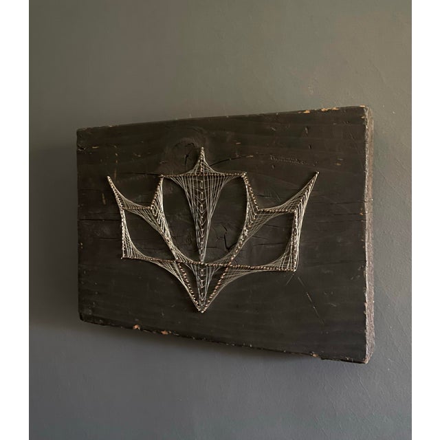 Vintage 1970's String Art Signed Louie For Sale - Image 4 of 7