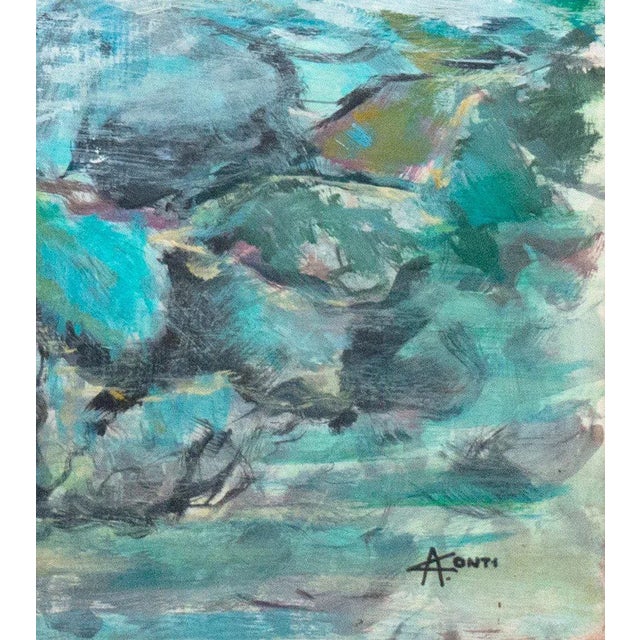 'Wave Off the Coast' by Alberto Conti, California Modernist Seascape, Monterey For Sale In Monterey, CA - Image 6 of 9